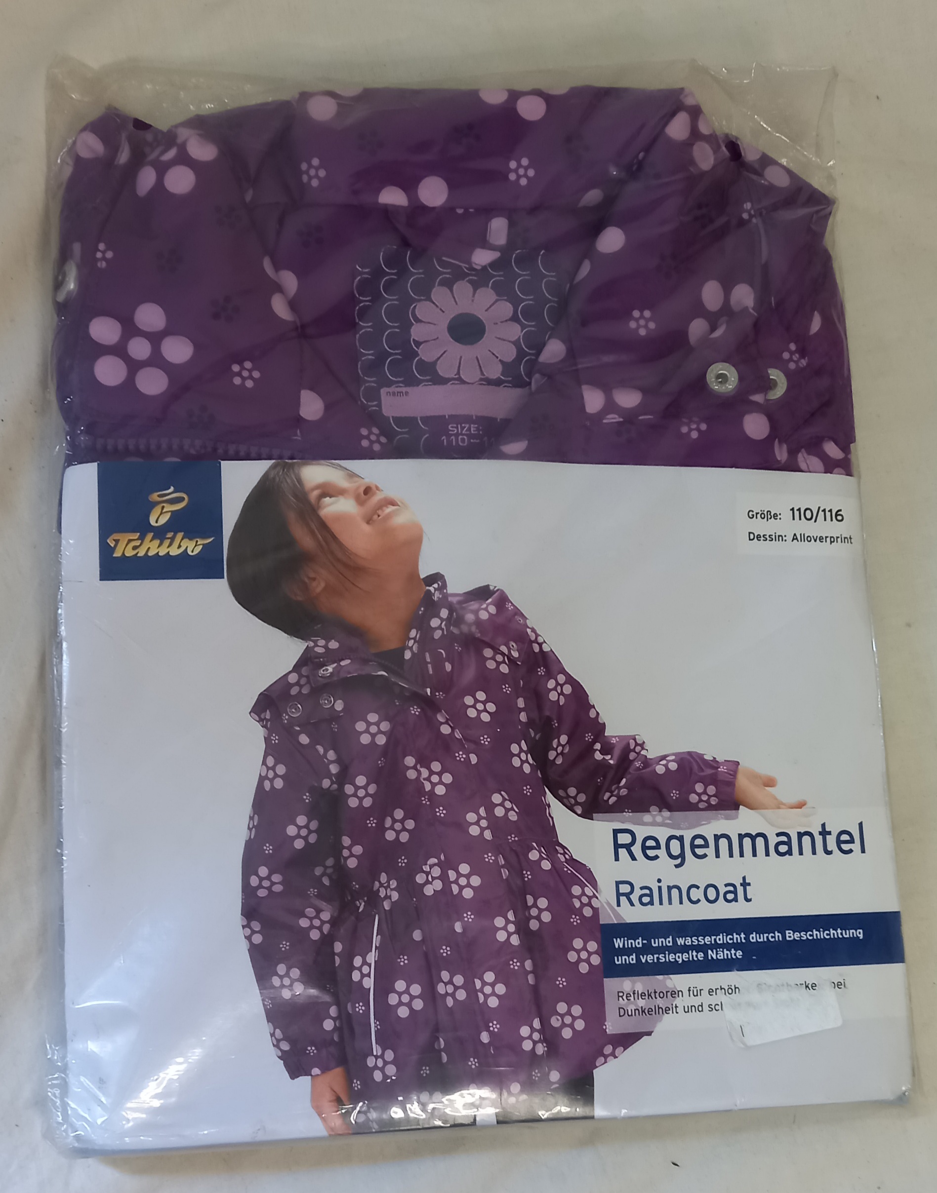 Child's Raincoat age 5-6 yrs - Purple
